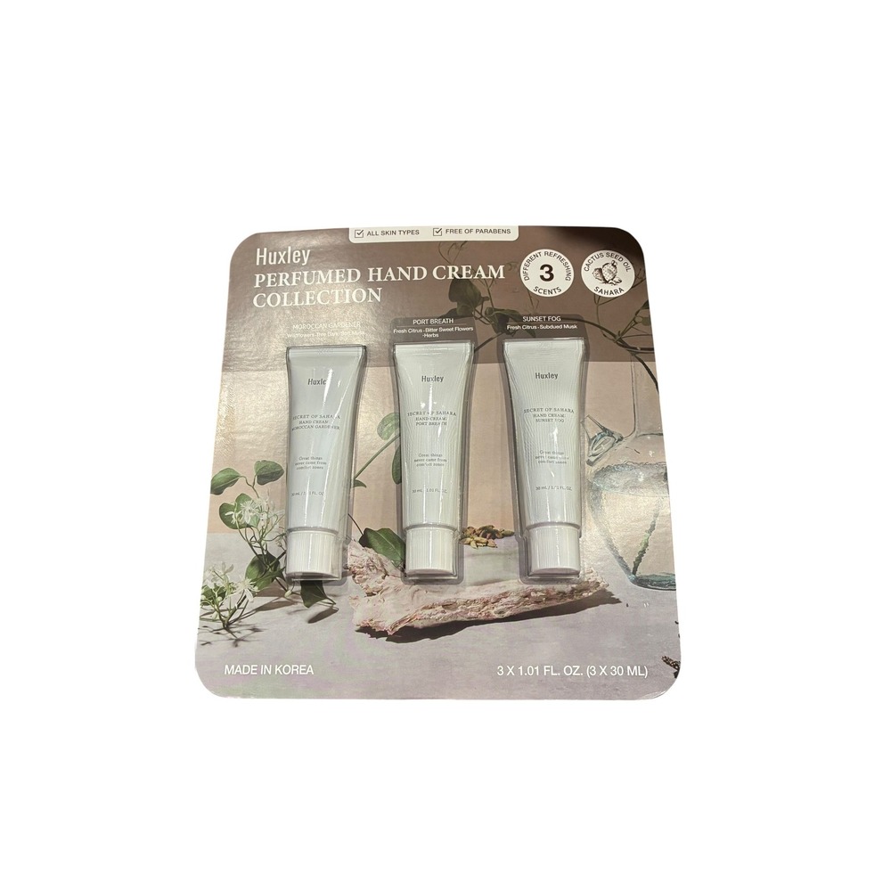 Huxley Secret of Sahara Perfumed Hand Cream Collection 3-Piece Set K-Beauty Gift